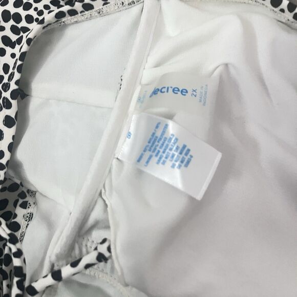 Decree Women's Halter One-Piece Adjustable Back Swimsuit in Dalmatian Print (2X) - Picture 3 of 3